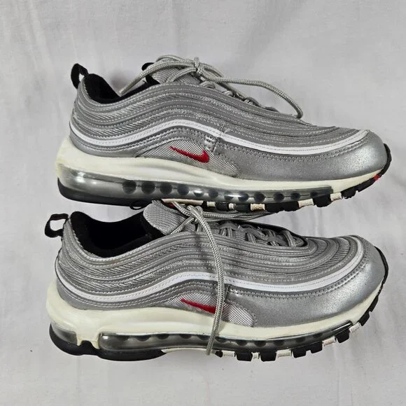 Nike Air Max 97 OG‎ Silver Bullet 2022 Metallic Sneakers Women's 9 - Picture 3 of 8